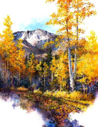 Mt. Evans Colorado watercolor painting by Bruce White artist