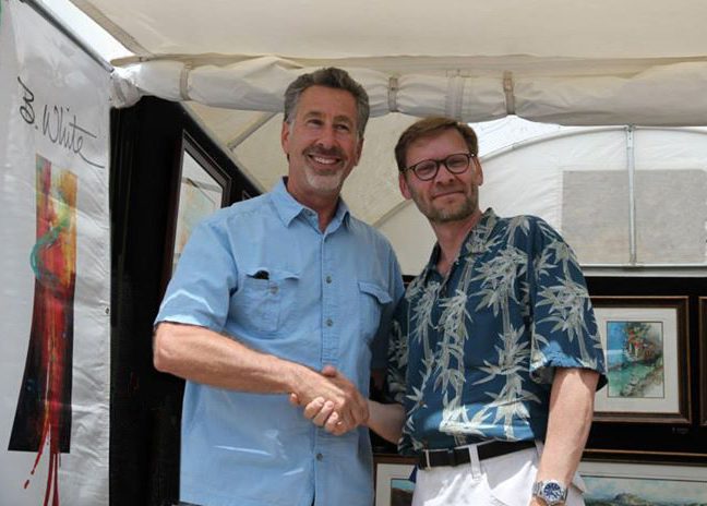 Bruce White artist at Best of Show & Nederland Mayor